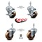Service Caster 3 Inch High Temp Phenolic Wheel Swivel 10mm Threaded Stem Caster Brake, 2PK SCC-TS20S314-PHRHT-M1015-2-TLB-2 - alternate 2